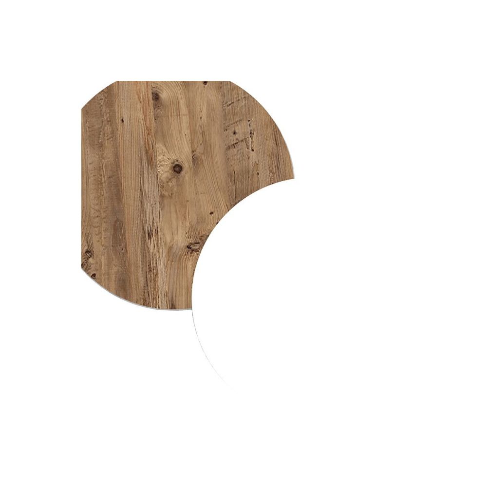 Mueble de TV de Pared moderno Blanco y Roble con 2 Cajones