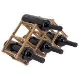 Botellero de Madera para 6 Botellas + Sacacorchos