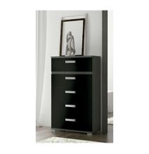 Sinfonier 5 Cajones, Cómoda, Color Negro, Medidas: 60 cm (Largo) x 109,4 cm (Alto) x 39,6 cm de (Fondo) – Meyvaser