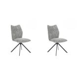 Pack de 2 Sillas Tapizadas en Tela Musgo, Patas Negras, Asiento y Respaldo Ergonómicos y Acolchados Medidas 63x48x93 cm