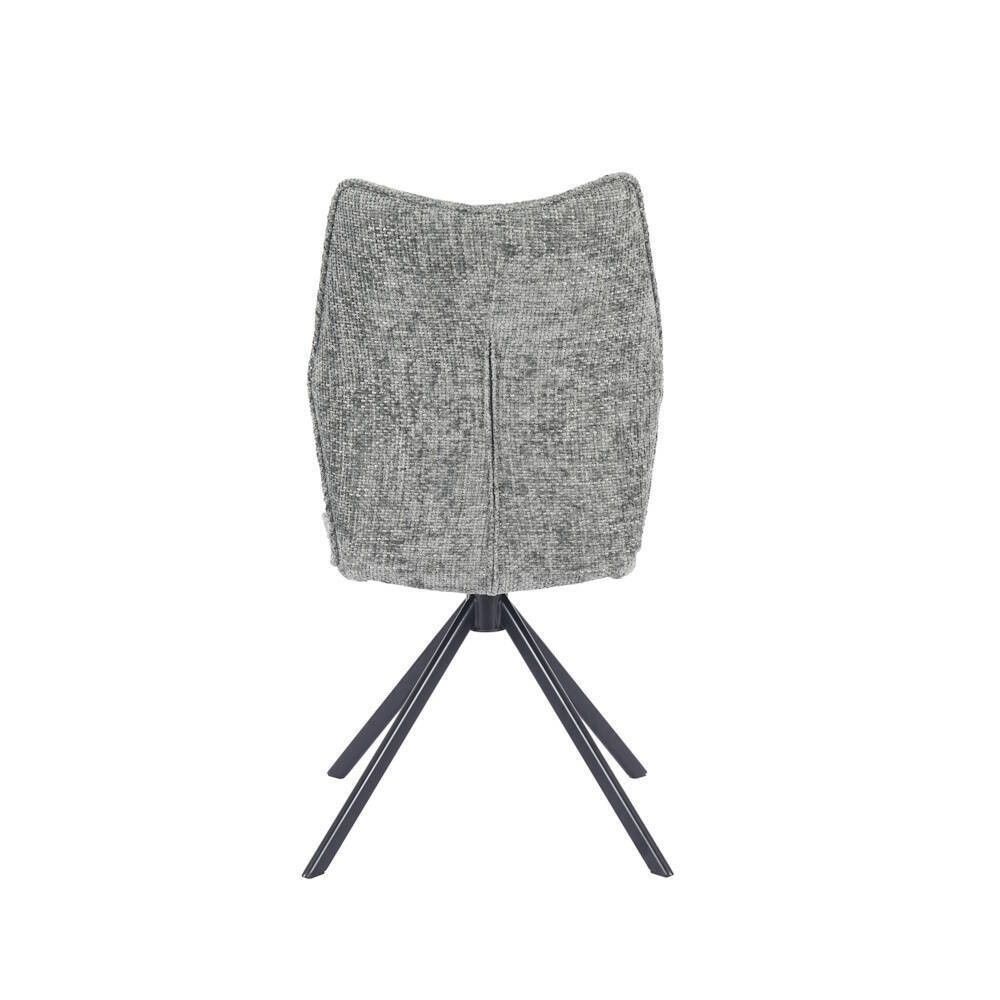 Pack de 2 Sillas Tapizadas en Tela Musgo, Patas Negras, Asiento y Respaldo Ergonómicos y Acolchados Medidas 63x48x93 cm