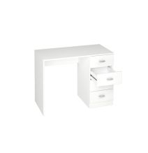 Escritorio Moderno de 4 Cajones - Acabado Blanco de Alta Calidad - 100 cm de Ancho, 50 cm de Fondo, 75 cm de Alto