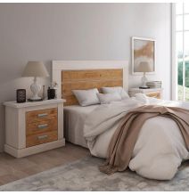 Pack Cabecero Nórdico de 160 x 120 cm + 2 Mesitas de Noche|Práctico y Elegante|Color Andersen Pino