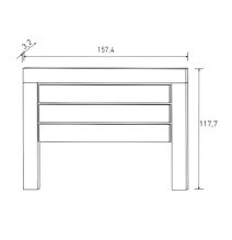Pack Cabecero Nórdico de 160 x 120 cm + 2 Mesitas de Noche|Práctico y Elegante|Color Andersen Pino