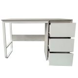 Escritorio Oficina 120 cm con 3 Cajones, Mesa de Ordenador