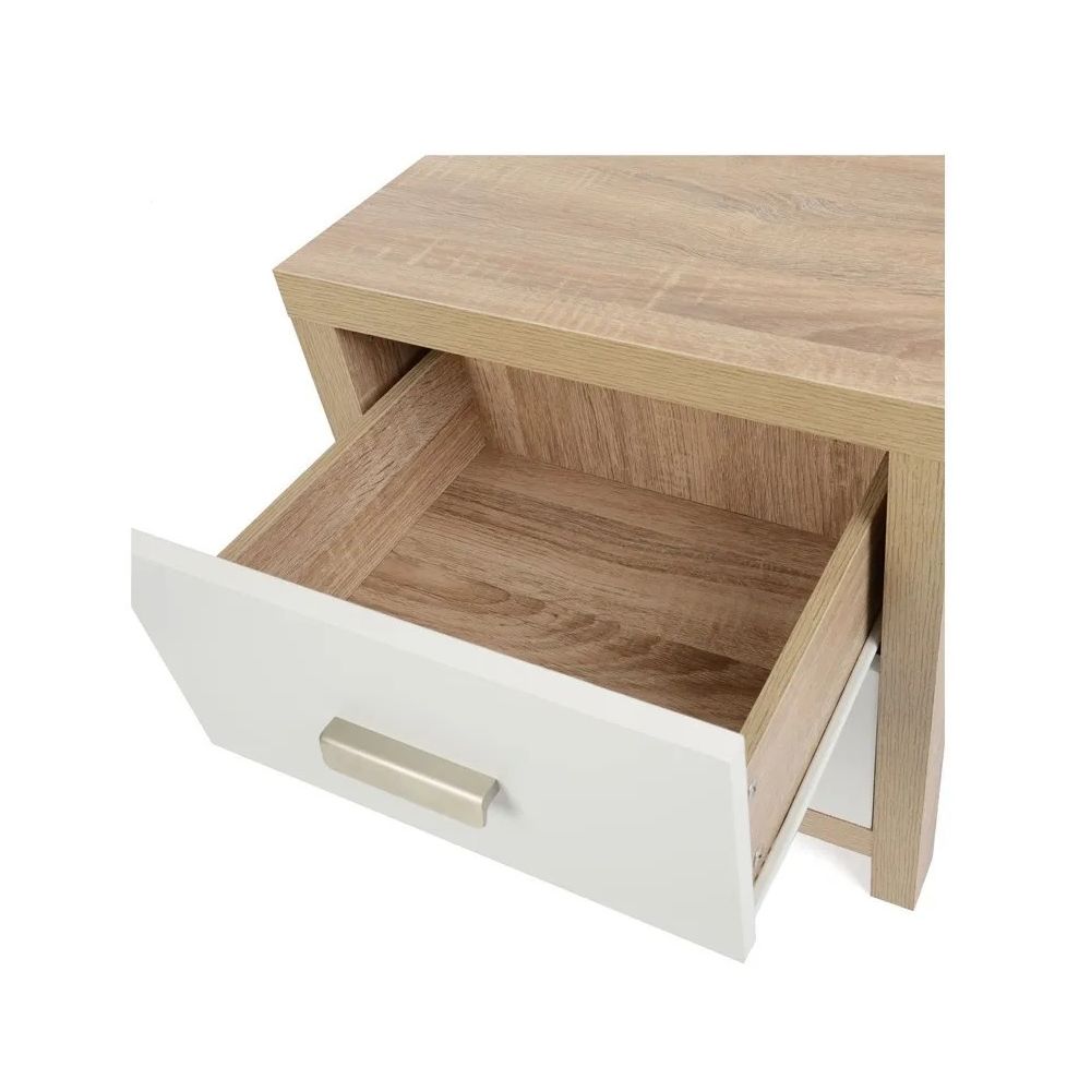Mesilla de Noche 2 Cajones Color Cambria Blanco - ¡Compra Ahora!